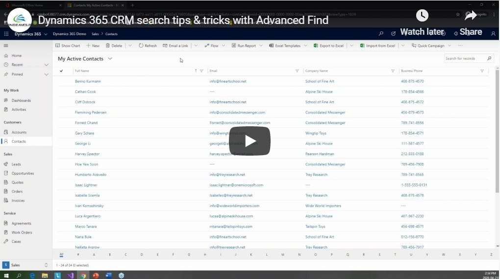 Dynamics 365 Search - Endeavor4365