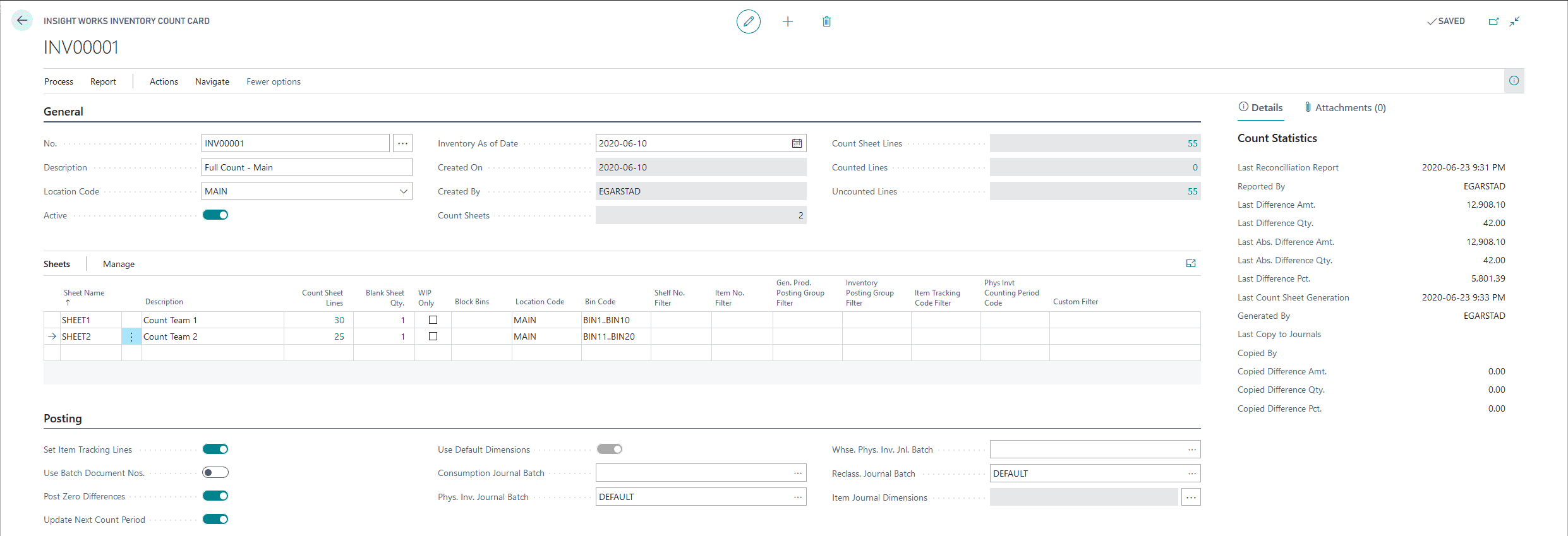 Inventory Management Business Central