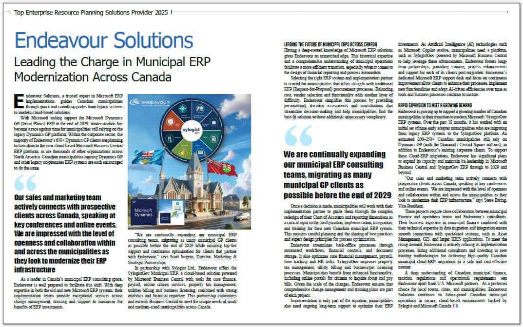 Endeavour Solutions - Canada Municipal now Endeavor4